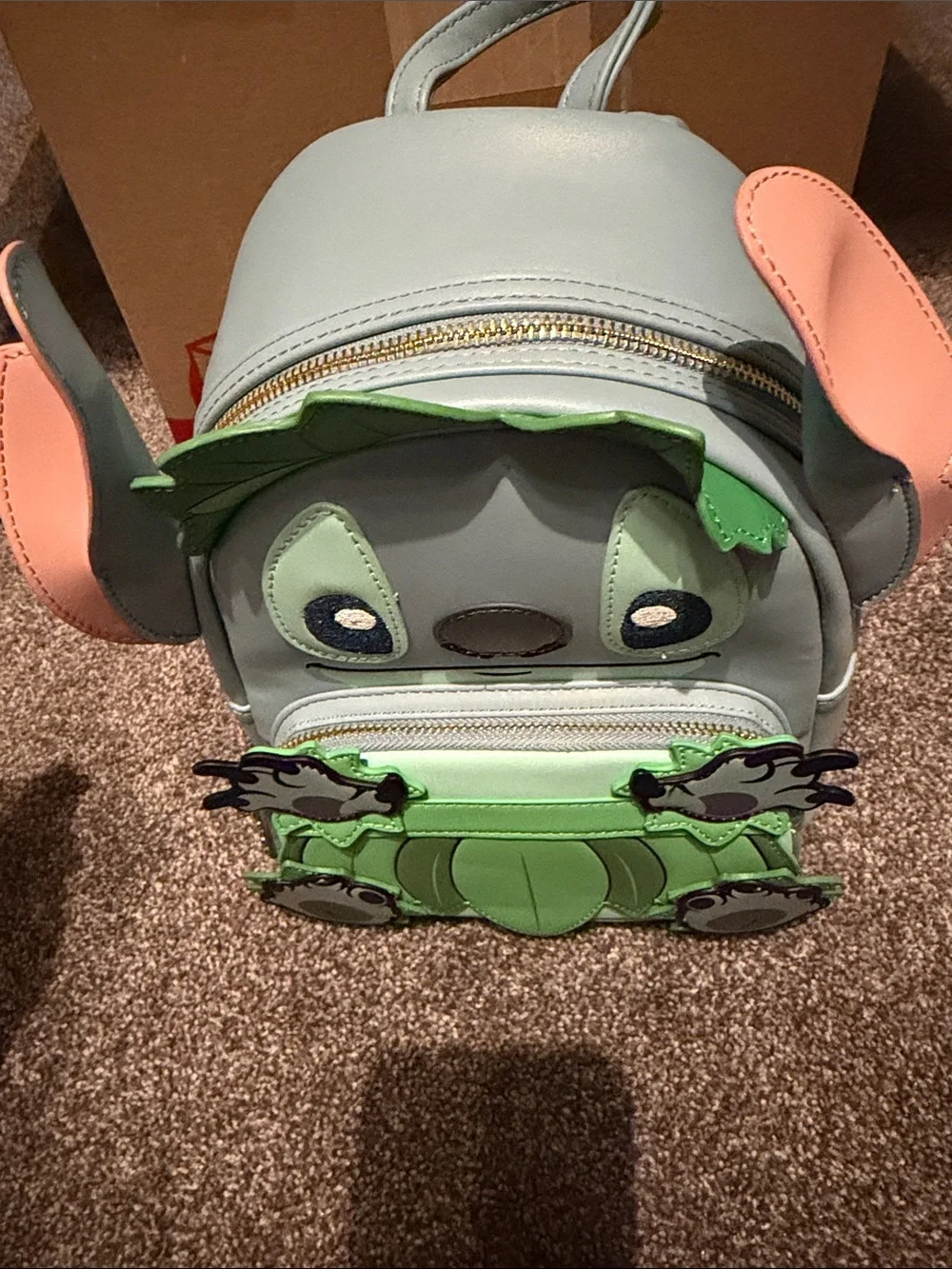 NWT !! Loungefly Stitch-Inspired Kids Backpack in Blue, Green & Pink